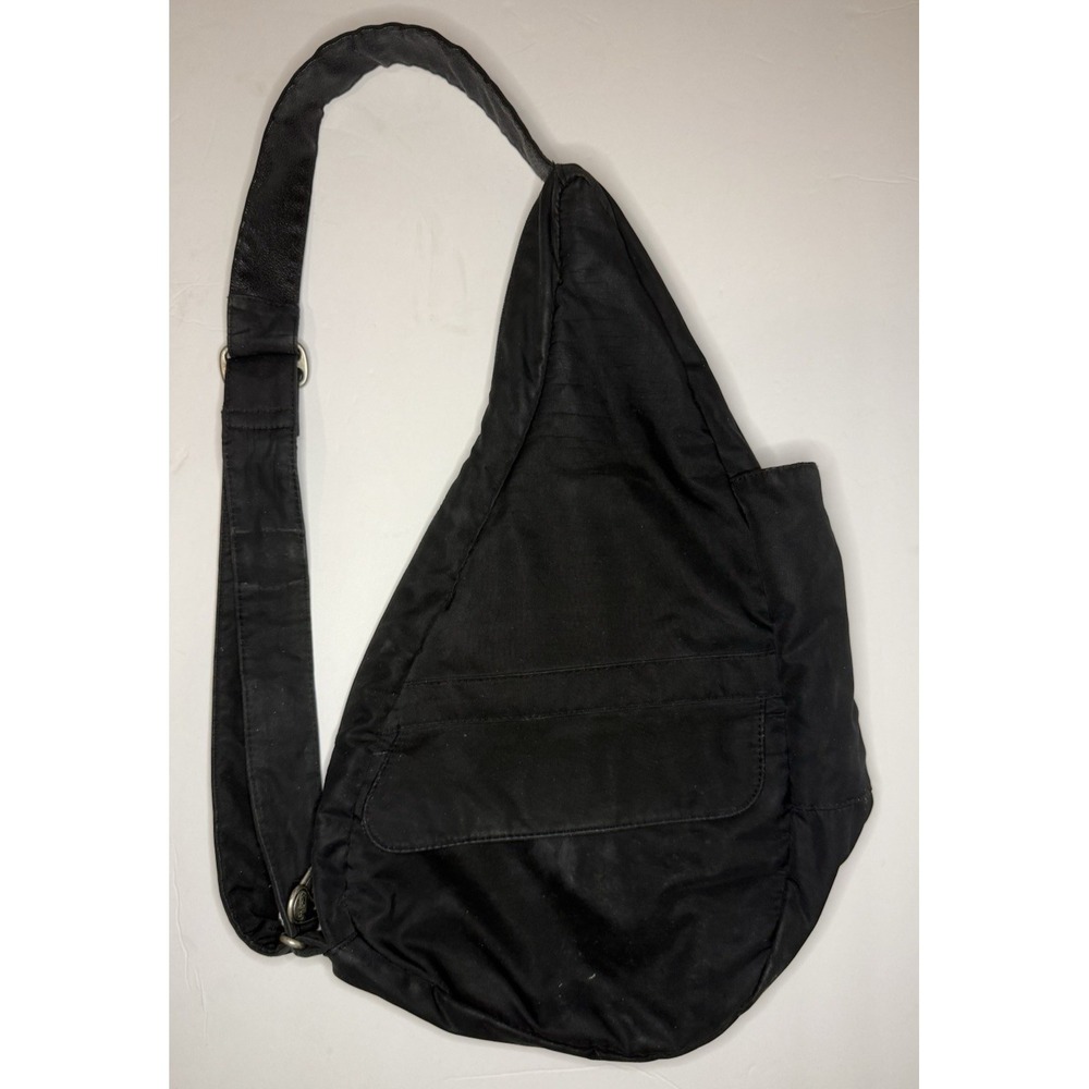 AmeriBag Black Healthy Back Bag Crossbody Sling Bag